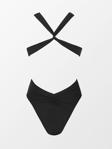 CUPSHE Women One Piece Swimsuit Deep V Neck Crisscross Back Cheeky Bathing Suits in Saudi Arabia