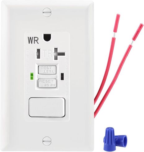 GFCI Outlet,Tamper Resistant GFCI Receptacle with Combination Switch,ETL Listed,Back &Side Wire,White (TR&WR20Amp) in Saudi Arabia