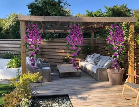 47.24in 2PCS Artificial Hanging Flowers Bougainvillea Artificial Flowers Faux Bougainvillea Outdoor UV Resistant Garland for Indoor Outdoor Garden Porch Eave Wedding Wall Décor(Pink) in Saudi Arabia