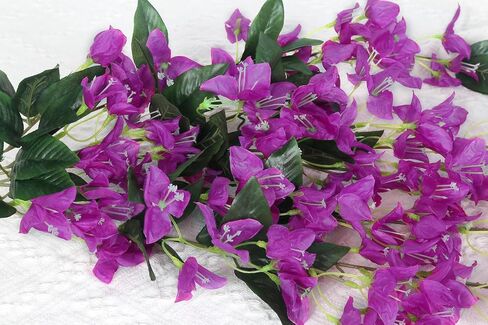 47.24in 2PCS Artificial Hanging Flowers Bougainvillea Artificial Flowers Faux Bougainvillea Outdoor UV Resistant Garland for Indoor Outdoor Garden Porch Eave Wedding Wall Décor(Pink) in Saudi Arabia