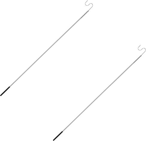 2 Pack Easy Reach Hook | Dimensions: 3.25 x 0.50 x 52.00 | Light Weight | Perfect for reaching high items | Closet Accessories | Sliver in Saudi Arabia