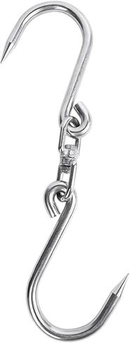 7pcs Meat Hooks for Smoker, 7 Inches Stainless Steel Smoking Hook S Shaped Butcher Meat Processing Hook for Smoker Butchering Drying Hanging Sausage Beef Pork Rib Jerky Grilling BBQ in Saudi Arabia