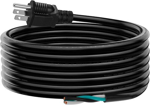 سلك طاقة بديل بطول 6 أقدام و12 AWG و3 شقوق، وكابل تمديد سلكي مقاس 20 أمبير و12 قياس 3 مع نهاية سلكية مفتوحة. in Kuwait