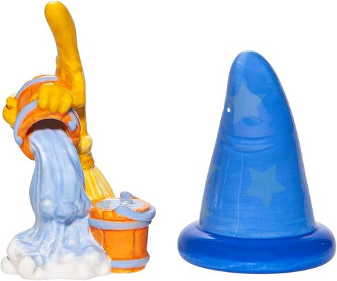 Enesco Disney Ceramics Fantasia Sorcerer Hat and Broom Salt and Pepper Spice Shaker Set, 3.5 Inch, Multicolor in Saudi Arabia