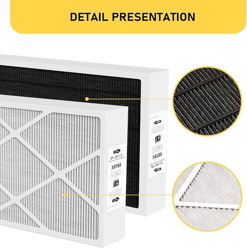 X8788 MERV 16 Furnace Filter Replacement Compatible with Lennox X8788 and Pureair PCO20-28 Cleaner, 20x26x5, Black, 1 Pack in Saudi Arabia