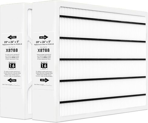 X8788 MERV 16 Furnace Filter Replacement Compatible with Lennox X8788 and Pureair PCO20-28 Cleaner, 20x26x5, Black, 1 Pack in Saudi Arabia