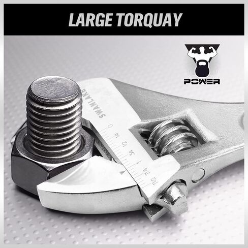 مجموعة مفاتيح ربط قابلة للتعديل مكونة من 4 قطع من SWANLAKE، فولاذ CR-V، مجموعة مفاتيح ربط هلالية (6 بوصة، 8 بوصة، 10 بوصة، 12 بوصة) in Kuwait