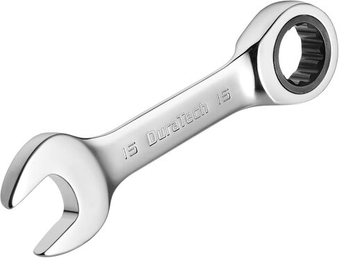 DURATECH 15mm Stubby Ratcheting Combination Wrench, Metric, CR-V Steel in Saudi Arabia