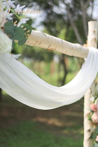 Lookein Artificial Flowers Wedding Arch Decoration Kit (Pack of 3) - 2pcs Terracotta Aobor Flower Arrangement & 1pc Chiffon Drape for Wedding Ceremony Backdrop Decoration, Chic Terracotta in Saudi Arabia