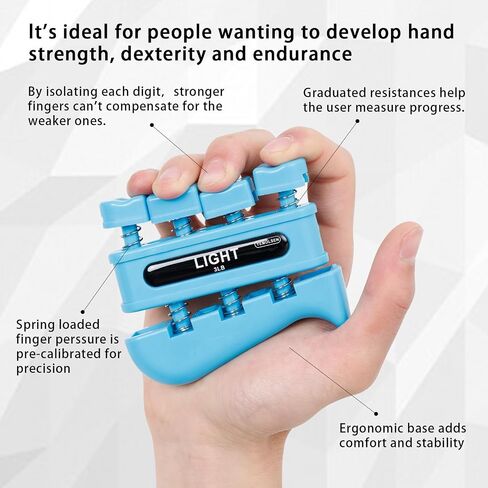 Hand Grip Strengthener Finger Exerciser Guitar Finger Exerciser Finger Strengthener Hand Exerciser Forearm Strengthener,Rock Climbing and Guitar trainer,Physical Therapy Equipment in Saudi Arabia