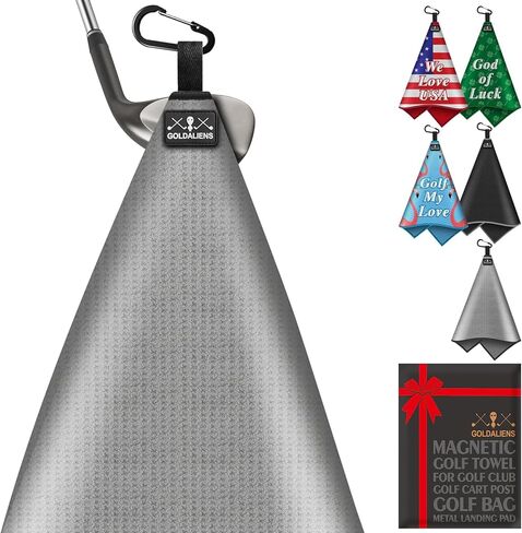 منشفة جولف مغناطيسية للرجال أو النساء مع مشبك، تصميم وافل من الألياف الدقيقة المطبوعة، مغناطيس فائق متصل بمنصات الهبوط المعدنية لعربة الجولف والنادي والحقيبة، ملحقات هدايا نظيفة للاعبي الجولف in Kuwait