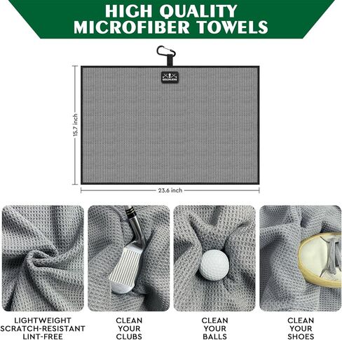 منشفة جولف مغناطيسية للرجال أو النساء مع مشبك، تصميم وافل من الألياف الدقيقة المطبوعة، مغناطيس فائق متصل بمنصات الهبوط المعدنية لعربة الجولف والنادي والحقيبة، ملحقات هدايا نظيفة للاعبي الجولف in Kuwait
