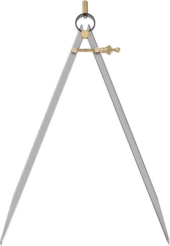 Spring Joint Caliper - [12 Inch] Carbon Steel Spring Divider Caliper with Brass Fulcrum for Metalworking Drawing Use, Flat Leg in Saudi Arabia