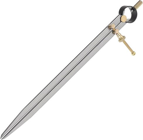 Spring Joint Caliper - [12 Inch] Carbon Steel Spring Divider Caliper with Brass Fulcrum for Metalworking Drawing Use, Flat Leg in Saudi Arabia