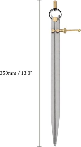 Spring Joint Caliper - [12 Inch] Carbon Steel Spring Divider Caliper with Brass Fulcrum for Metalworking Drawing Use, Flat Leg in Saudi Arabia
