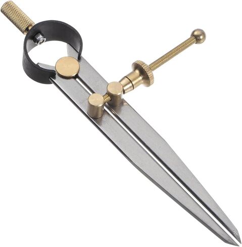 Spring Joint Caliper - [12 Inch] Carbon Steel Spring Divider Caliper with Brass Fulcrum for Metalworking Drawing Use, Flat Leg in Saudi Arabia