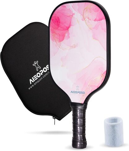 Pickleball Paddles, USAPA Approved Carbon Fiberglass Pickleball Paddle, Polypropylene Honeycomb Core Pickleball Racket Sets with Paddle Cover & Wristband, Pickleball Gifts for Beginners in Saudi Arabia
