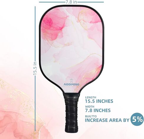 Pickleball Paddles, USAPA Approved Carbon Fiberglass Pickleball Paddle, Polypropylene Honeycomb Core Pickleball Racket Sets with Paddle Cover & Wristband, Pickleball Gifts for Beginners in Saudi Arabia