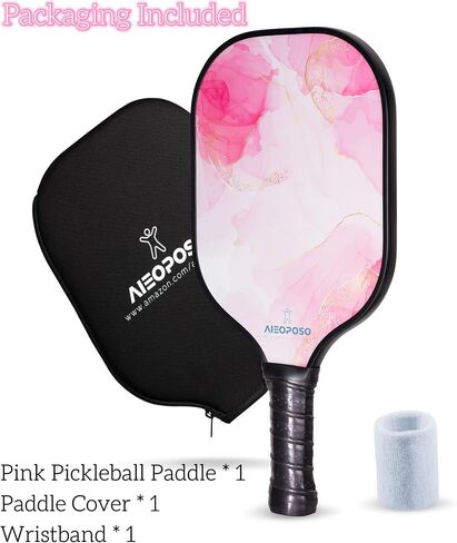 Pickleball Paddles, USAPA Approved Carbon Fiberglass Pickleball Paddle, Polypropylene Honeycomb Core Pickleball Racket Sets with Paddle Cover & Wristband, Pickleball Gifts for Beginners in Saudi Arabia