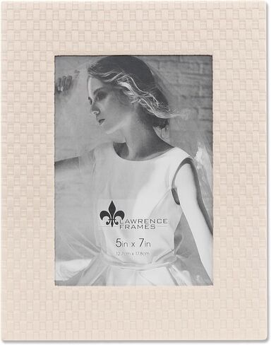 Lawrence Frames Vegan Leather Picture Frame, Diagonal Design, 4x6, Black in Saudi Arabia