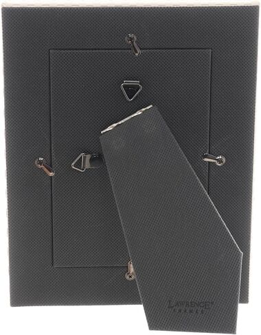 Lawrence Frames Vegan Leather Picture Frame, Diagonal Design, 4x6, Black in Saudi Arabia