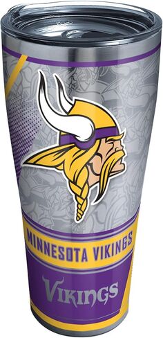 Tervis Triple Walled NFL Minnesota Vikings Insulated Tumbler Cup Keeps Drinks Cold & Hot, 30oz - Stainless Steel, Edge in Saudi Arabia