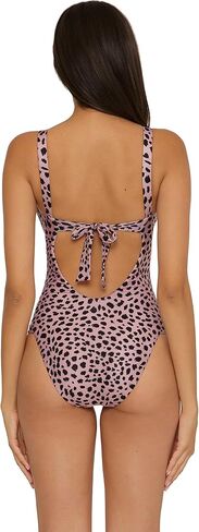 BECCA Women's Standard Rebecca Virtue Print Play High Leg One Piece Swimsuit-Open Back, Cut-Out Sides, Bathing Suits in Saudi Arabia