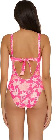BECCA Women's Standard Rebecca Virtue Print Play High Leg One Piece Swimsuit-Open Back, Cut-Out Sides, Bathing Suits in Saudi Arabia
