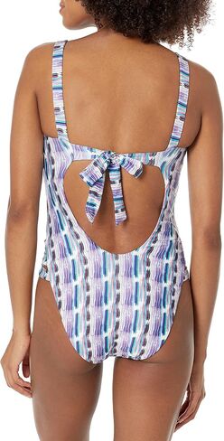 BECCA Women's Standard Rebecca Virtue Print Play High Leg One Piece Swimsuit-Open Back, Cut-Out Sides, Bathing Suits in Saudi Arabia