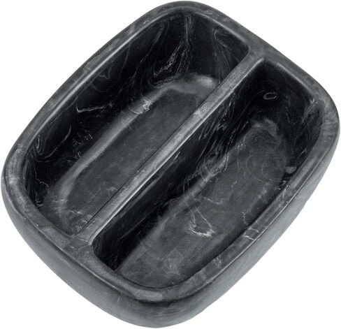 MyGift Modern Black Resin Double Sponge Holder with Realistic Marble Pattern for Kitchen Sink Countertop, Dish Cleaning Sponges or Scrubbing Pads Bowl with 2 Compartments in Saudi Arabia
