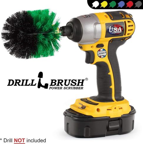 Drill Brush - Bathroom Cleaning Accessories - Shower Cleaner Brush - Scrub Brush - Bath Mat - Bathtub Brush - Sink Brush - Toilet Scrubbing Brush - Tile Flooring Cleaner - Grout Cleaner Brush for Home in Saudi Arabia