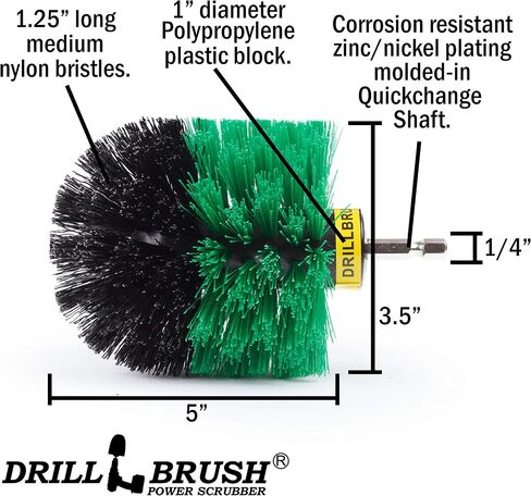 Drill Brush - Bathroom Cleaning Accessories - Shower Cleaner Brush - Scrub Brush - Bath Mat - Bathtub Brush - Sink Brush - Toilet Scrubbing Brush - Tile Flooring Cleaner - Grout Cleaner Brush for Home in Saudi Arabia