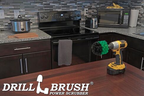 Drill Brush - Bathroom Cleaning Accessories - Shower Cleaner Brush - Scrub Brush - Bath Mat - Bathtub Brush - Sink Brush - Toilet Scrubbing Brush - Tile Flooring Cleaner - Grout Cleaner Brush for Home in Saudi Arabia