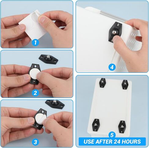 12 PCS Hardware Caster Self Adhesive Mini Swivel Wheels 360° Swivel Roller Wheels with Ball Bearings Mini Universal Wheel for Furniture Kitchen Appliances Trash Mop Bucket Storage Box in Saudi Arabia