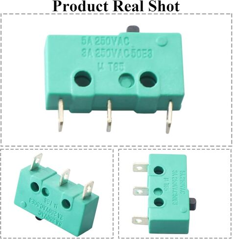 Heyiarbeit 5PCS KW4-3Z-3 Micro Limit Switch SPDT NO NC 3 Terminals Momentary Push Button Actuator Green in Saudi Arabia