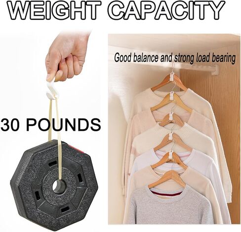 100 قطعة من خطافات توصيل شماعات الملابس، خطافات شماعات متتالية لتوفير المساحة شديدة التحمل، تحميل 30 رطل (متعددة الألوان - 100 قطعة) in Kuwait