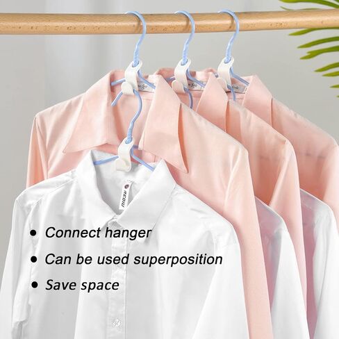 100 قطعة من خطافات توصيل شماعات الملابس، خطافات شماعات متتالية لتوفير المساحة شديدة التحمل، تحميل 30 رطل (متعددة الألوان - 100 قطعة) in Kuwait