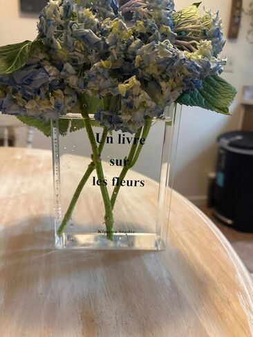 مزهرية زهرة لديكور الغرفة - مزهرية كتاب شفافة من الأكريليك الحديث لديكور المنزل وغرفة المعيشة وطاولة الطعام والمدخل والعباءة والرف والزفاف والحرف المكتبية in Kuwait
