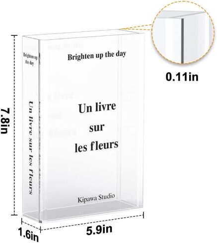 مزهرية زهرة لديكور الغرفة - مزهرية كتاب شفافة من الأكريليك الحديث لديكور المنزل وغرفة المعيشة وطاولة الطعام والمدخل والعباءة والرف والزفاف والحرف المكتبية in Kuwait