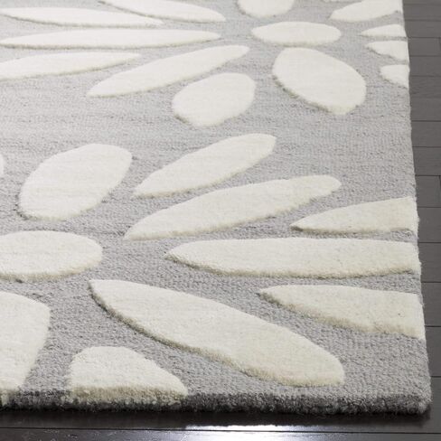 SAFAVIEH Kids Collection Area Rug - 6' x 9', Pink & Ivory, Handmade Daisy Wool, Ideal for High Traffic Areas in Living Room, Bedroom (SFK914P) in Saudi Arabia