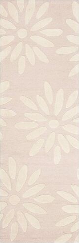 SAFAVIEH Kids Collection Area Rug - 6' x 9', Pink & Ivory, Handmade Daisy Wool, Ideal for High Traffic Areas in Living Room, Bedroom (SFK914P) in Saudi Arabia