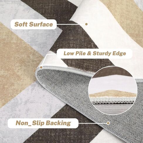 Door Mat 2x3 Washable Rug Entryway Rug Thin Rug Modern Geometric Accent Rug Soft Rug Indoor Area Rug Non Slip Carpet Kitchen Living Room Bedroom Dining Room Office,Blue in Saudi Arabia