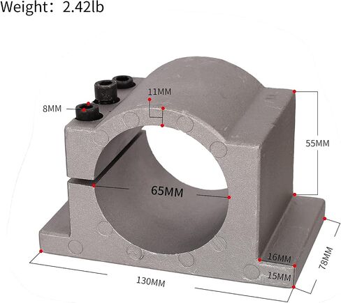 Spindle Mount CNC-Bracket Motor-Clamp - 65mm Router Engraving Milling Spindle Vise 0.8kW or 1.5kw 6pcs Screws (65mm) in Saudi Arabia