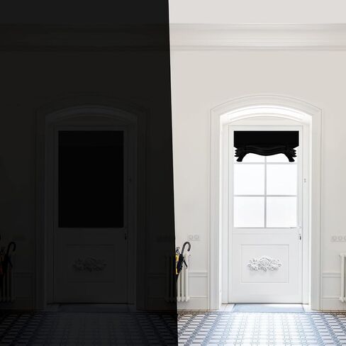 DREAM ART Home Blackout Curtains Doors-French Door Curtains for Small Window, Rod Pocket Short Front Sidelight Curtain, 2 Panel(W26 x L66 inch) in Saudi Arabia