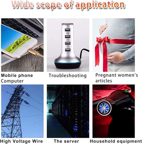 5 LED EMF متر كاشف المجال المغناطيسي شبح الصيد خوارق معدات اختبار المحمولة عداد برتقالي in Kuwait