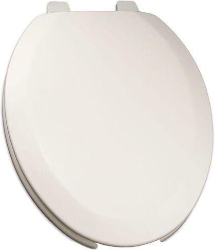 1Q1E4-00 Deluxe OFWC Molded Wood Toilet Seat with Vari-Adjust Lok-Down Hinge and Quik-Lok Mounting Hardware, Elongated, White in Saudi Arabia