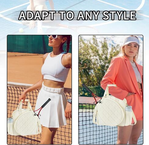 Pickleball Bag, Pickleball Bag for Women, Universal Badminton Tennis Bags Paddle Bag with Shoe Compartment/Fence Hook & Adjustable, Gym Weekender Travel Bag in Saudi Arabia