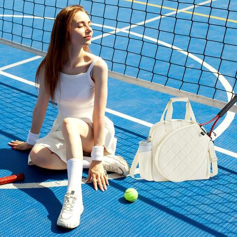 Pickleball Bag, Pickleball Bag for Women, Universal Badminton Tennis Bags Paddle Bag with Shoe Compartment/Fence Hook & Adjustable, Gym Weekender Travel Bag in Saudi Arabia