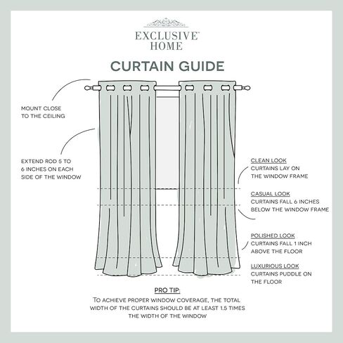 Exclusive Home Curtains EH7958-01 2-84G Rio Burnout Sheer Grommet Top Curtain Panel Pair, 54x84, Winter White, 2 Piece in Saudi Arabia