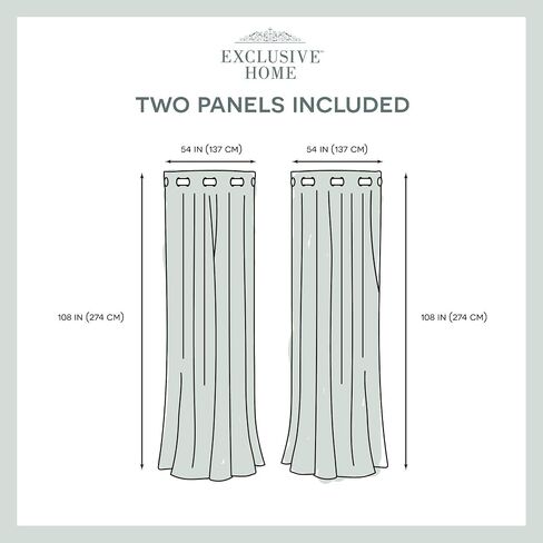 Exclusive Home Curtains EH7958-01 2-84G Rio Burnout Sheer Grommet Top Curtain Panel Pair, 54x84, Winter White, 2 Piece in Saudi Arabia